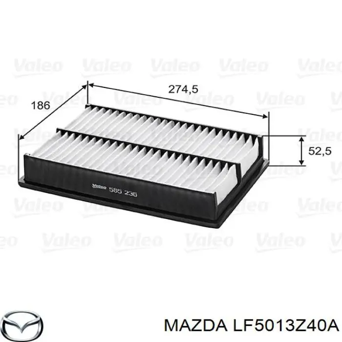 LF5013Z40A Mazda Filtro de aire de motor
