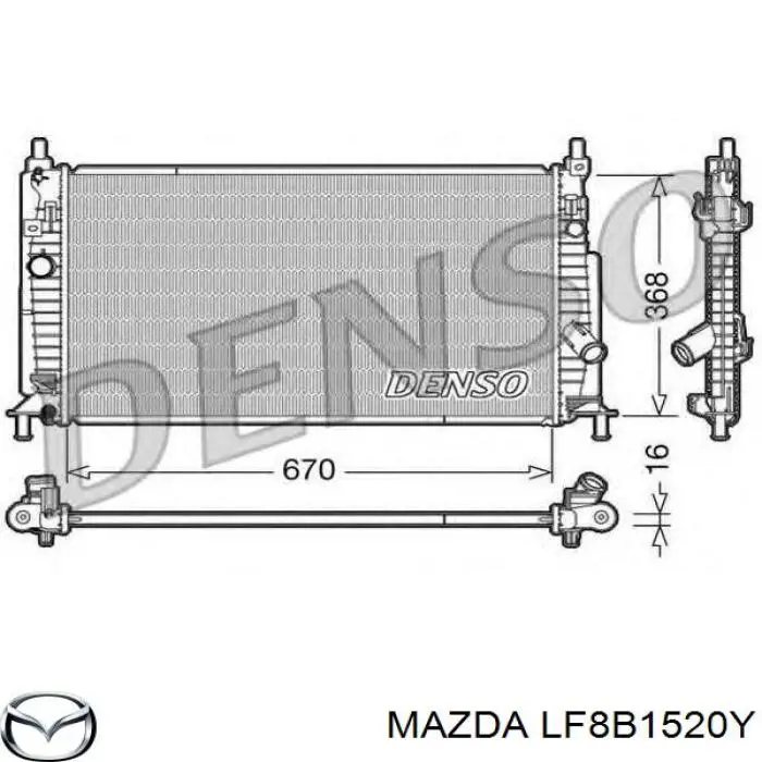 LF8B1520Y Mazda radiador