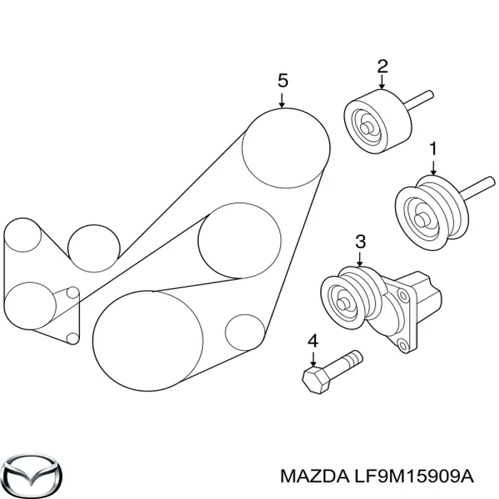 LF9M15909A Mazda correa trapezoidal