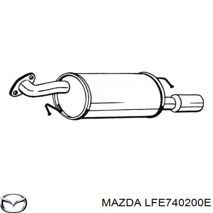 L50840200B Mazda silenciador posterior