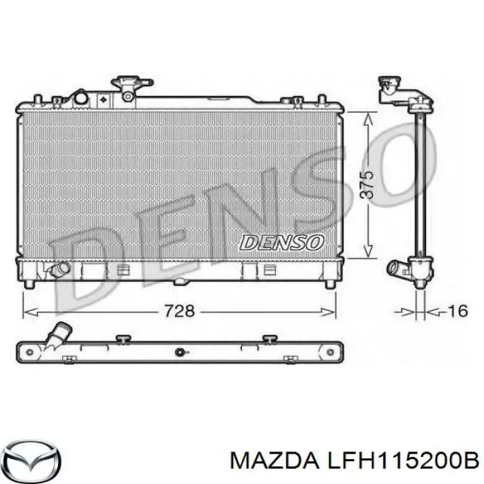 Água radiador Mazda LFH115200B precio, desde 165,81 EUR