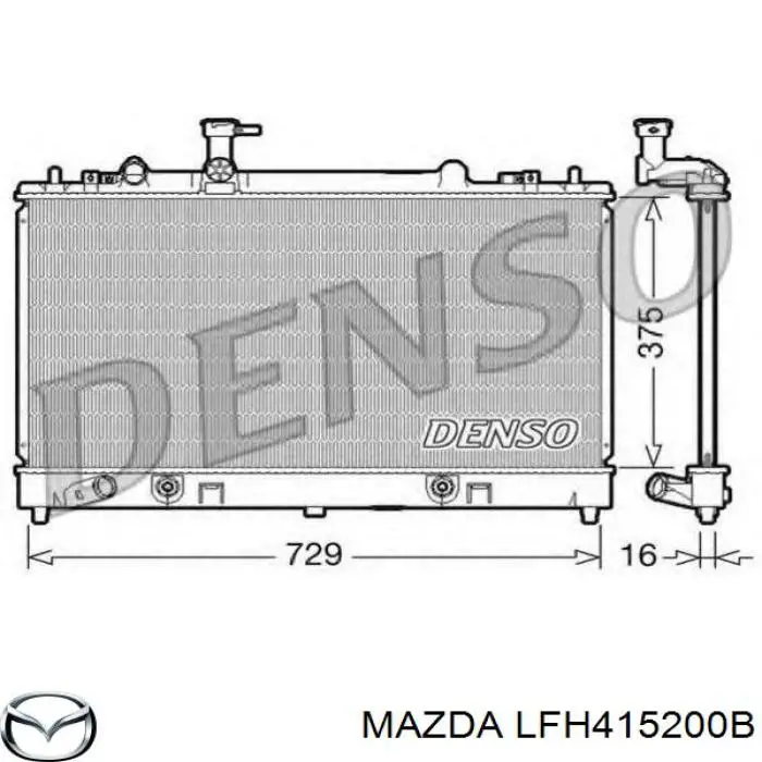 LFH415200B Mazda radiador