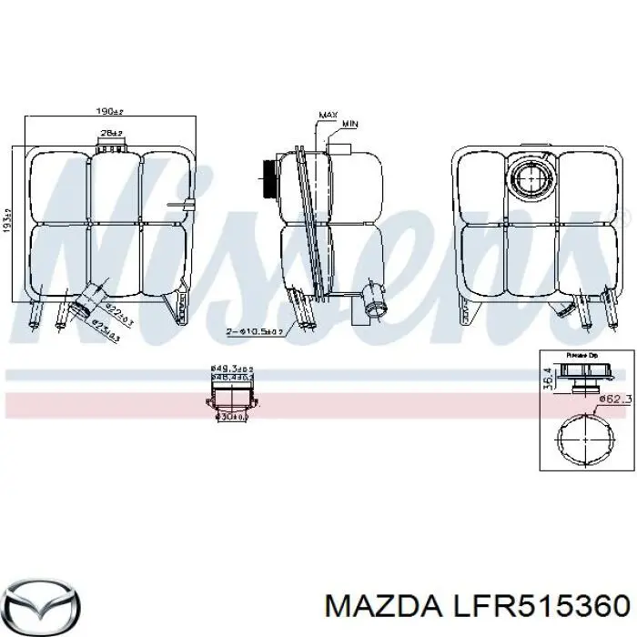 Botella expansion Mazda LF5015350C precio, desde 29,90 EUR