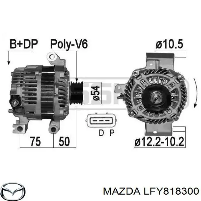 LFY8-18-300 Mazda alternador