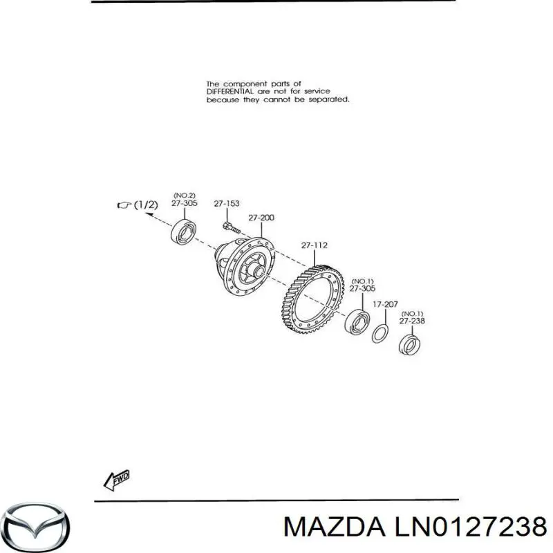 LN0127238 Mazda anillo reten engranaje distribuidor