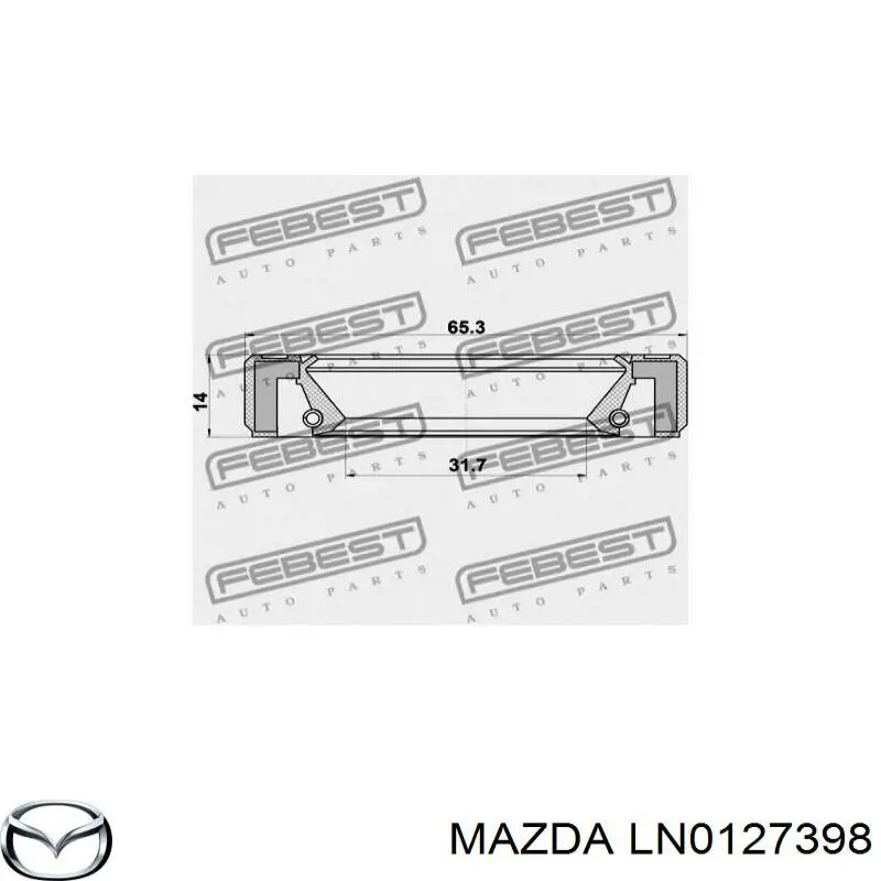 Comprar LN0127398 Mazda Retén del semieje delantero izquierdo