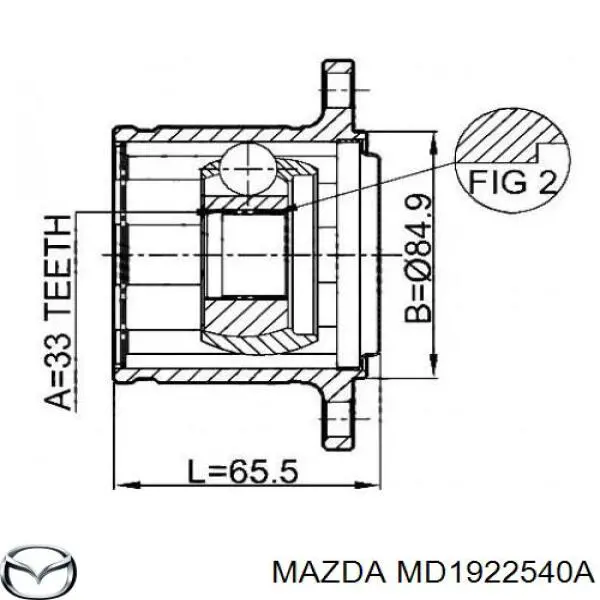 MD1922540A Mazda Fuelle palier delantero interior