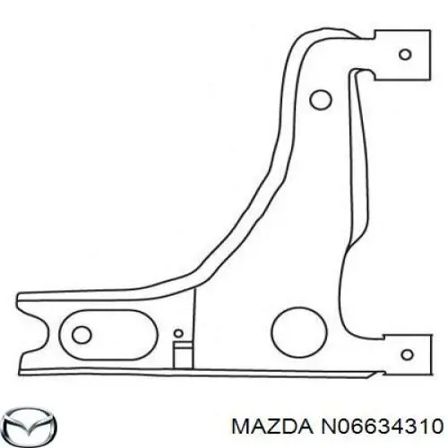 N06634310 Mazda barra oscilante, suspensión de ruedas delantera, inferior derecha