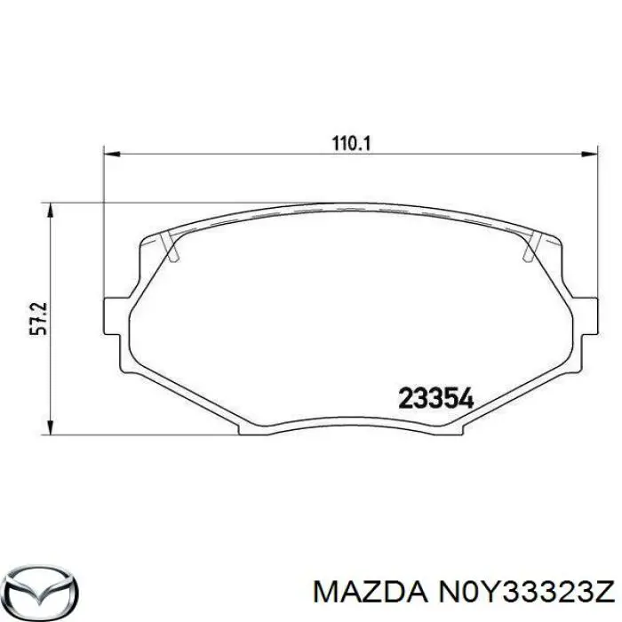 N0Y33323Z Mazda pastillas de freno delanteras