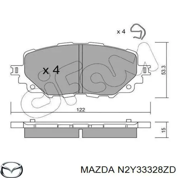 Pastillas de freno delanteras Mazda MX-5 4 ND