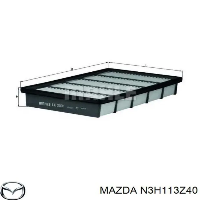 N3H113Z40 Mazda filtro de aire