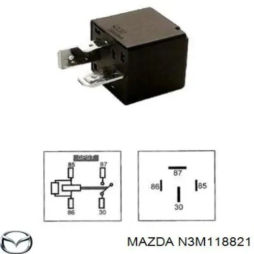 N3M118821 Mazda Relé de ventilador de aire acondicionado