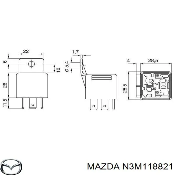 Rele ventilador habitaculo Mazda N3M118821 precio, desde 5,83 EUR