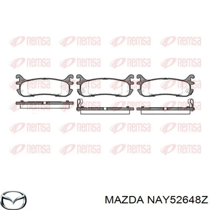 Pastillas de freno traseras NAY52648Z Mazda