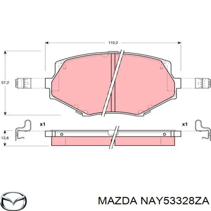 NAY53328ZA Mazda pastillas de freno delanteras