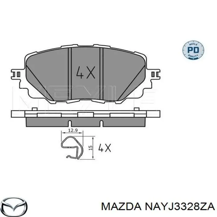 Comprar NAYJ3328ZA Mazda Pastillas delanteras de freno