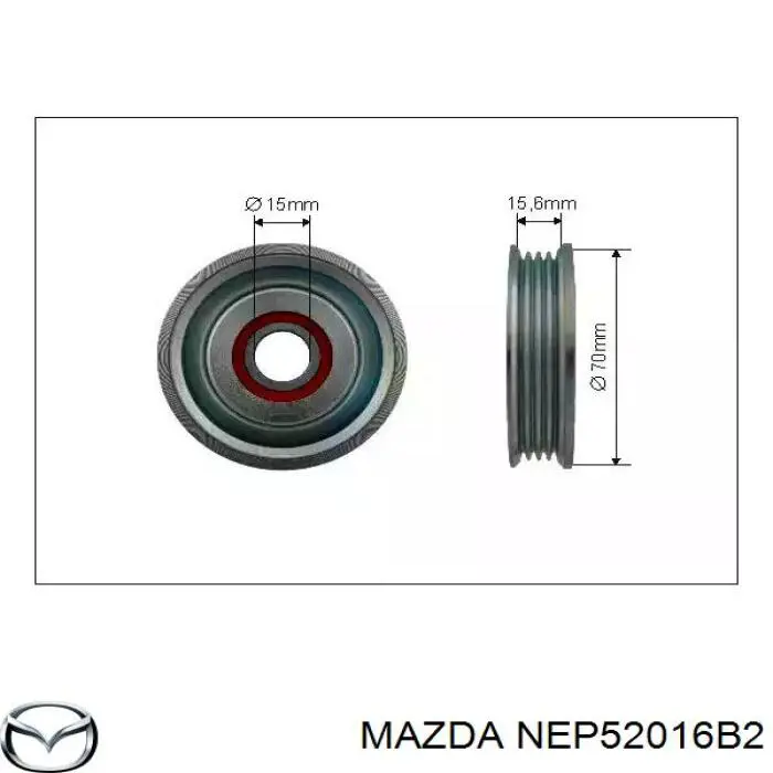 Comprar NEP52016B2 Mazda Polea correa distribución