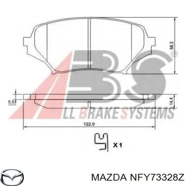 NFY73328Z Mazda pastillas de freno delanteras