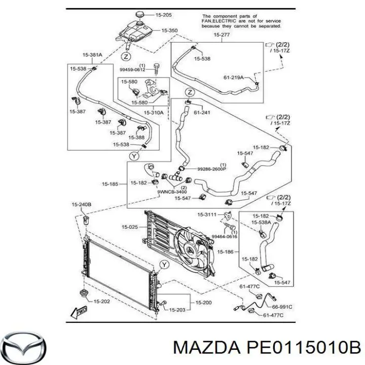 Bombeadora de agua Mazda PE0115010B precio, desde 49,06 EUR