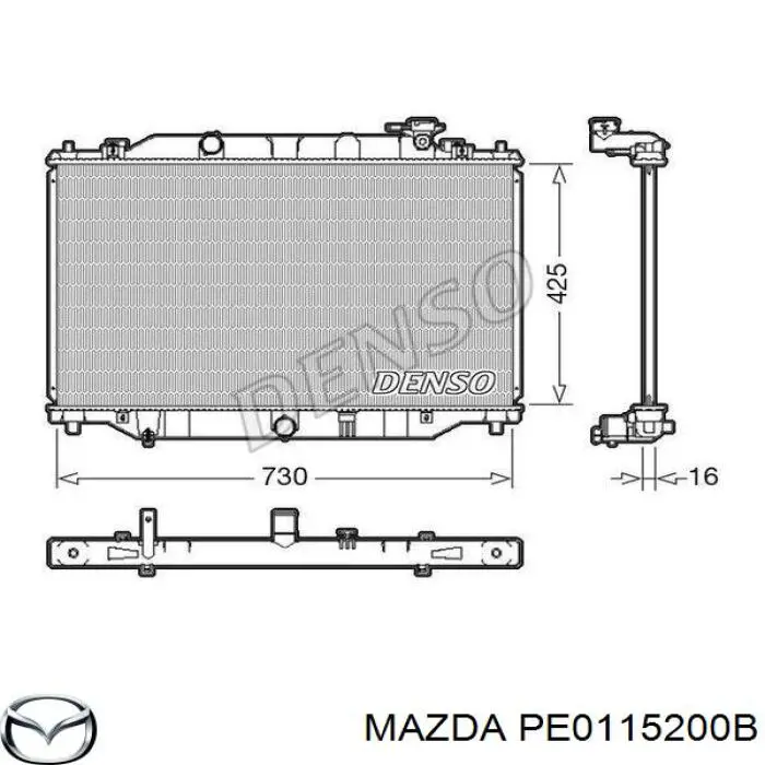 PE0115200B Mazda radiador