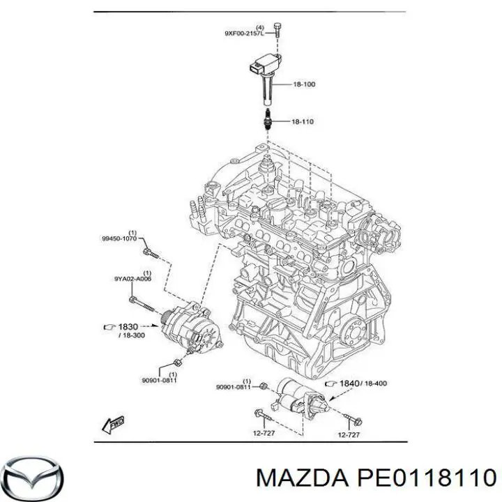 PE0118110 Mazda bujía