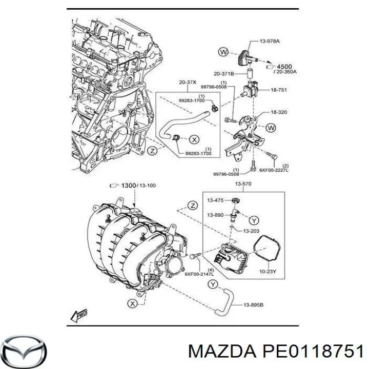 Válvula de ventilación, depósito de combustible para Mazda 3 (BM, BN)