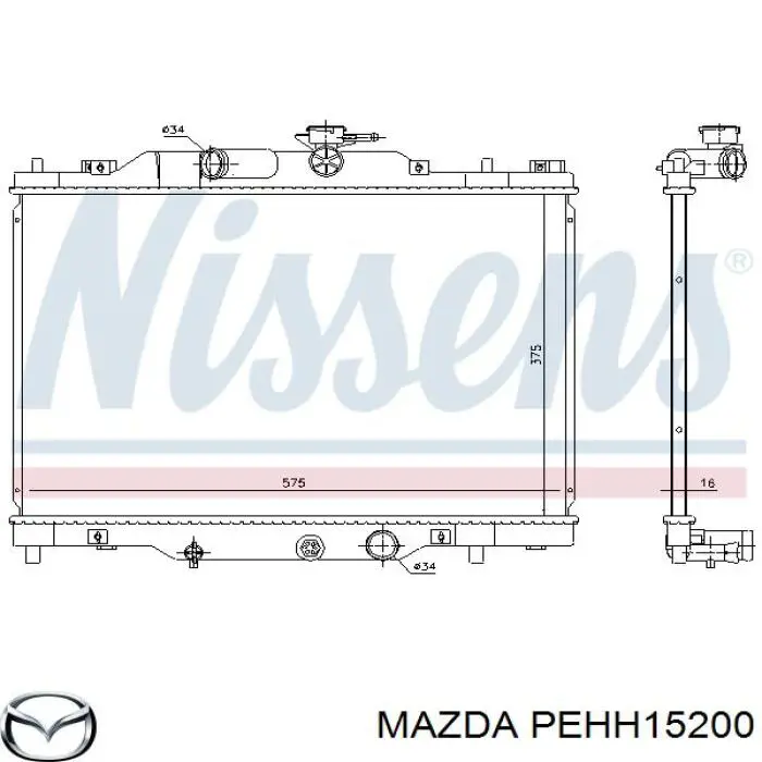 PEHH15200 Mazda Refrigeración del motor