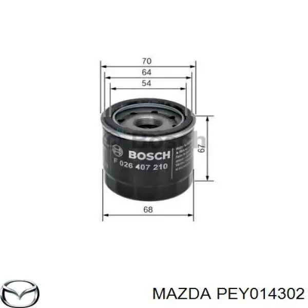 PEY014302 Mazda filtro de aceite
