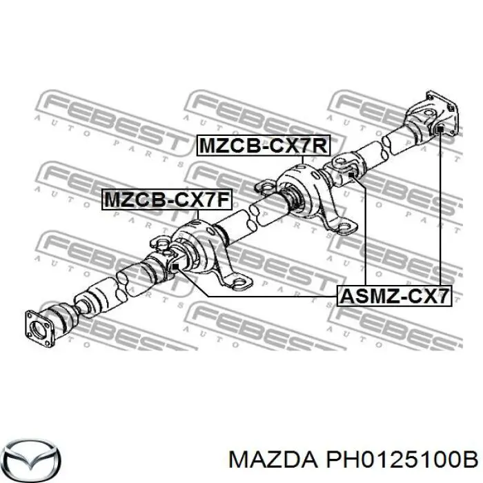 PH0125100B Mazda Árbol de transmisión