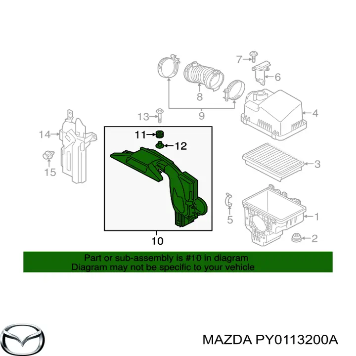 Entrada del filtro de aire Mazda 6 sedán (GJ, GL) (2012 - 2023) precio, desde 64,02 EUR