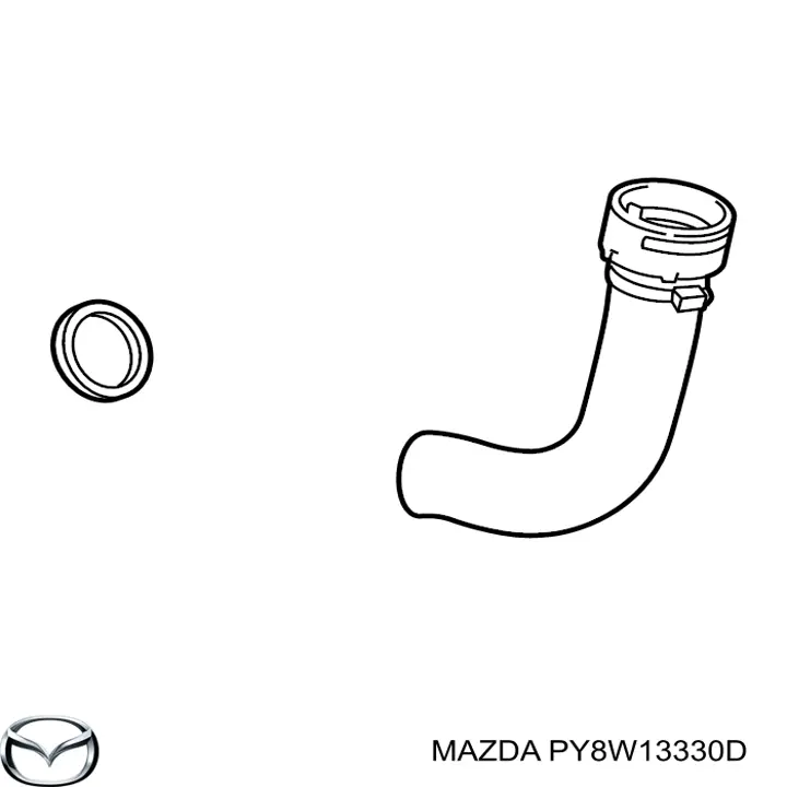 PY8W13330D Mazda tubo flexible de aire de sobrealimentación derecho