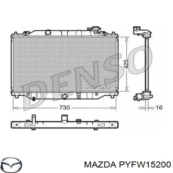 PYFW15200 Mazda Refrigeración del motor