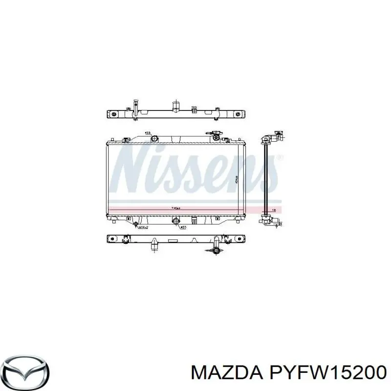 Água radiador Mazda PYFW15200 precio, desde 165,53 EUR
