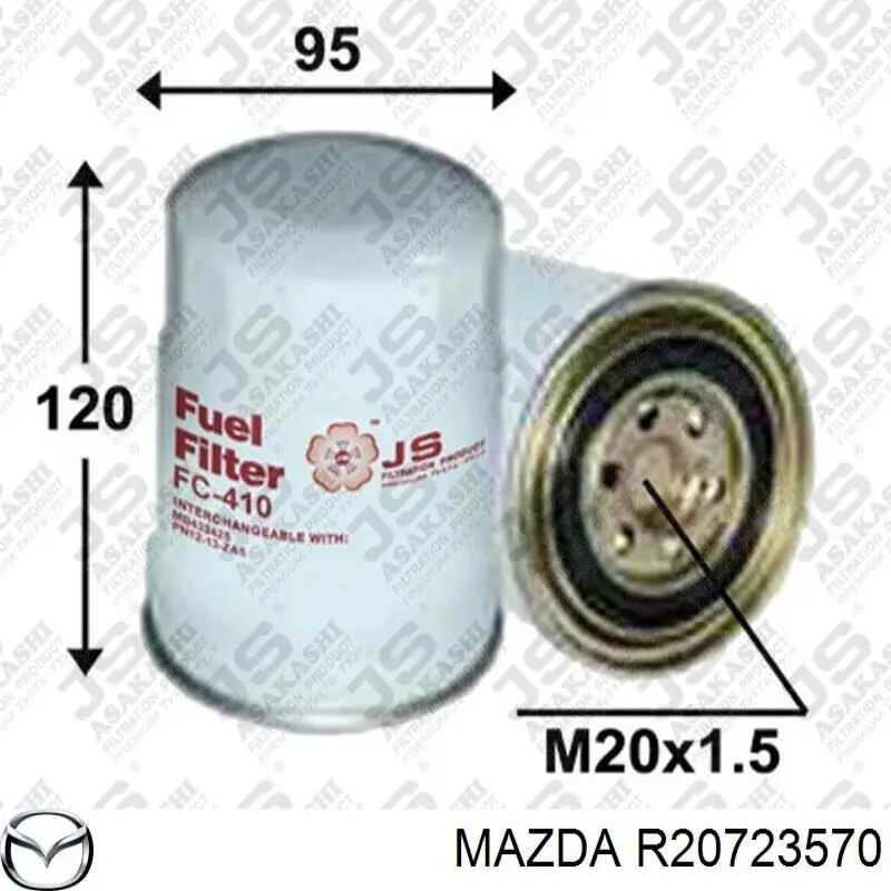 R20723570 Mazda filtro de combustible