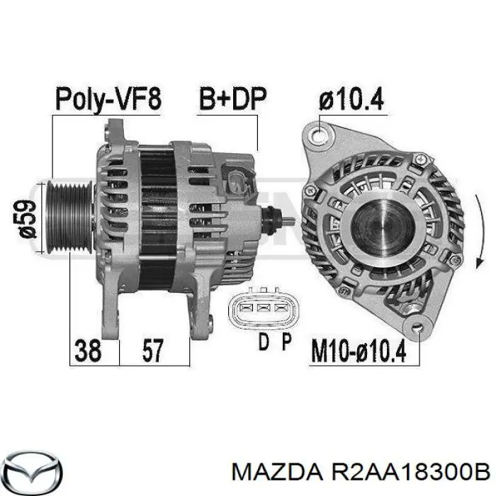 Alternador del motor Mazda R2AA18300B precio, desde 114,71 EUR
