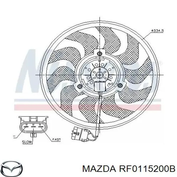 RF0115200B Mazda Refrigeración del motor