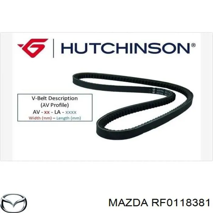 RF0118381 Mazda correa trapezoidal