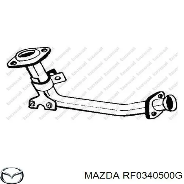 RF0340500G Mazda tubo de admisión del silenciador de escape delantero