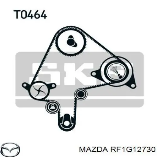 RF1G12730 Mazda rodillo intermedio de correa dentada