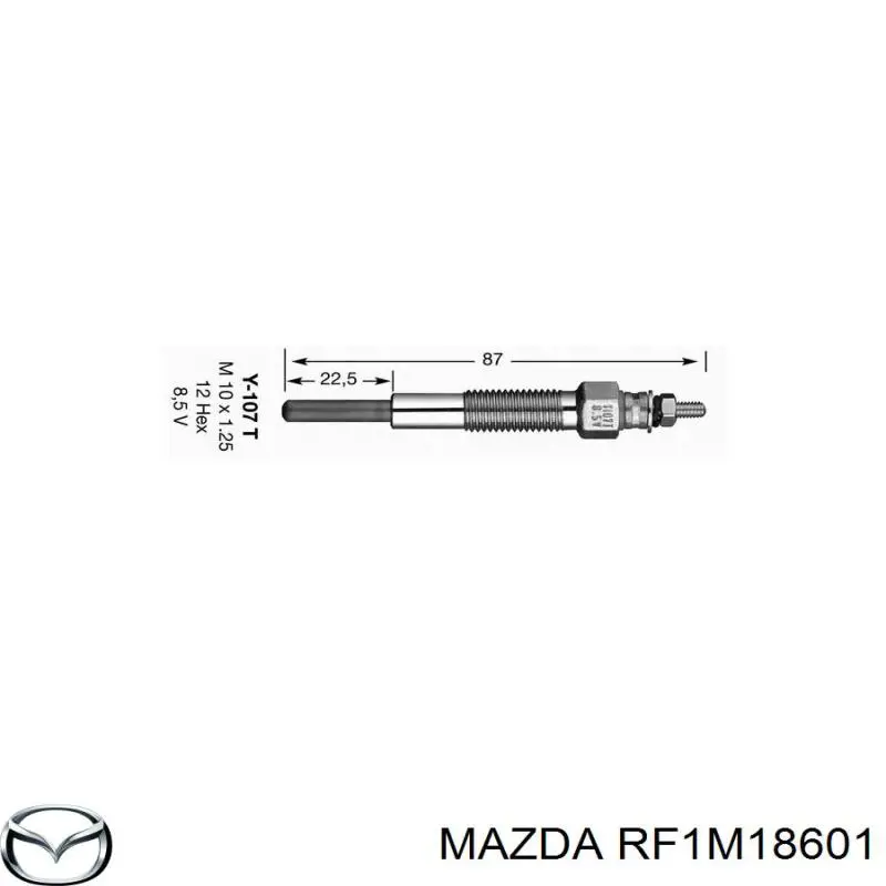 RF1M18601 Mazda bujía de precalentamiento