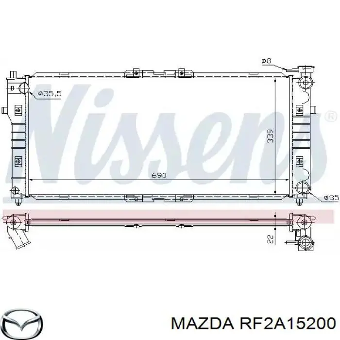RF2A15200 Mazda radiador