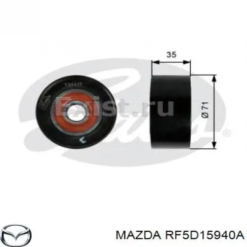 Polea inversión/guía, correa auxiliar servicios Mazda RF5D15940A precio, desde 36,03 EUR