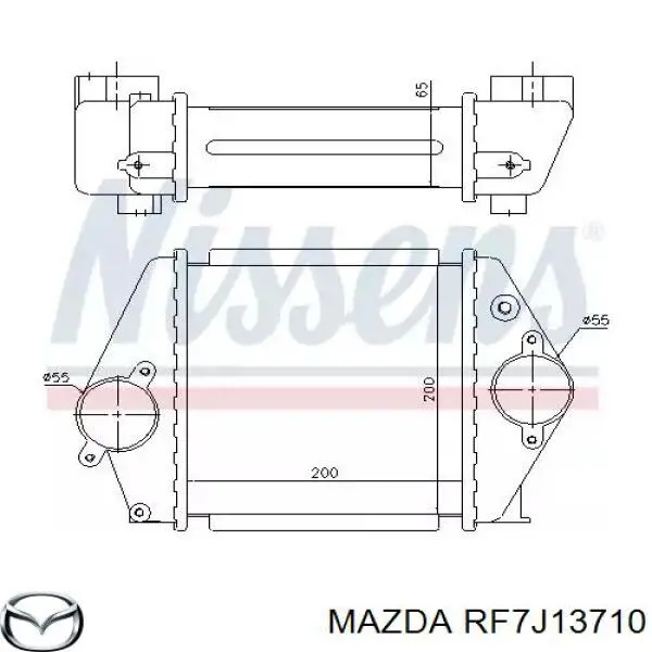 RF7J13710 Mazda junta de turbina de gas admision, kit de montaje