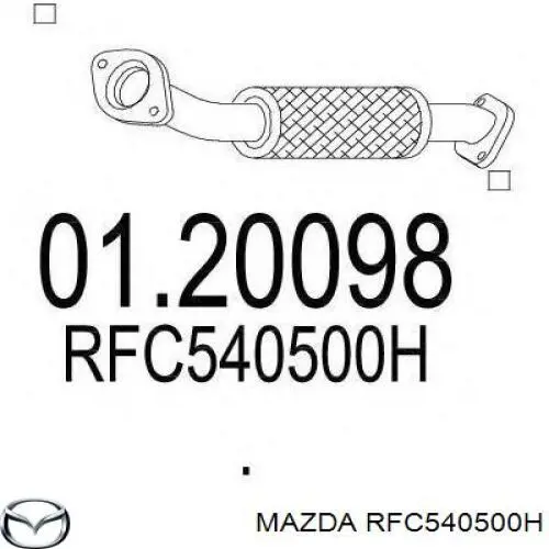 RFC540500H Mazda tubo de admisión del silenciador de escape delantero