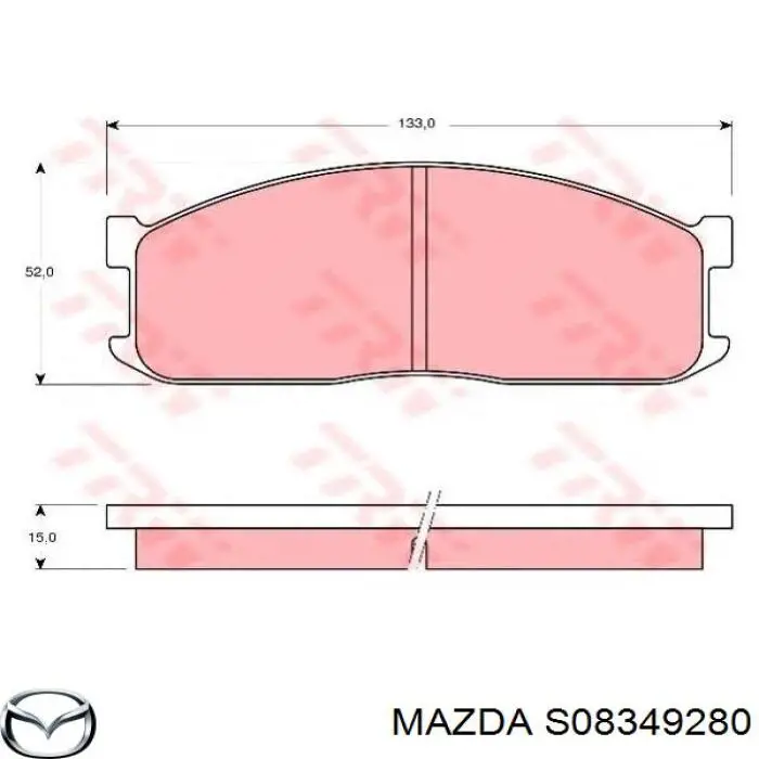 S08349280 Mazda pastillas de freno delanteras