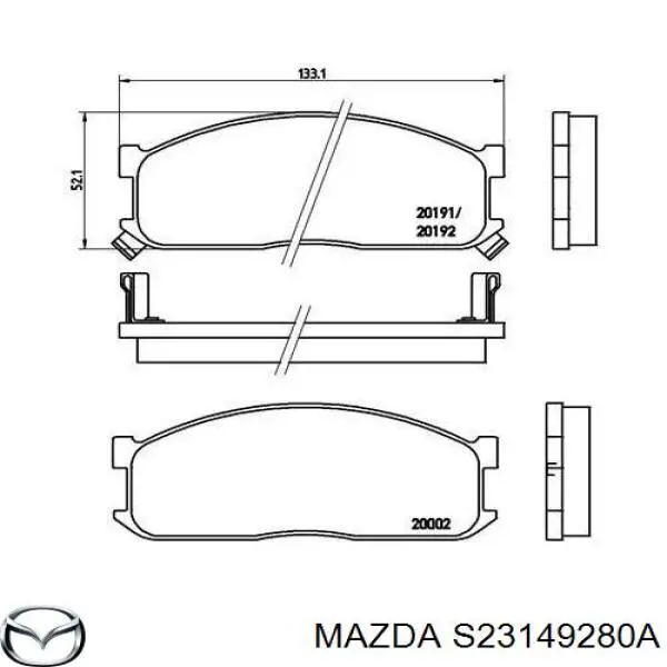 SO8349280A Mazda pastillas de freno delanteras