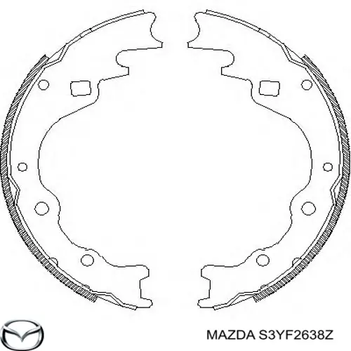 S3YF2638Z Mazda zapatas de frenos de tambor traseras