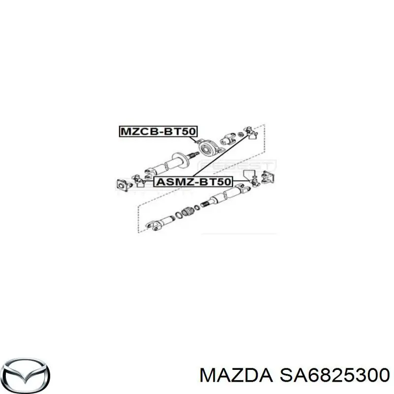 SA6825300A Mazda suspensión, árbol de transmisión