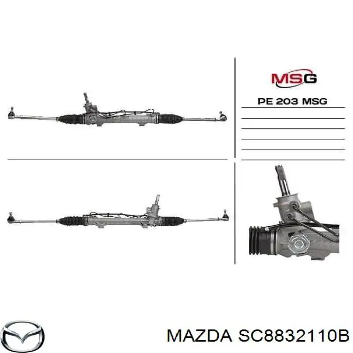 SC8832110A Mazda cremallera de dirección