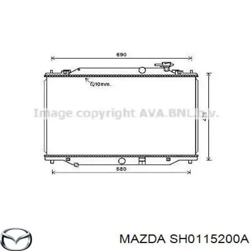 SH0115200A Mazda radiador